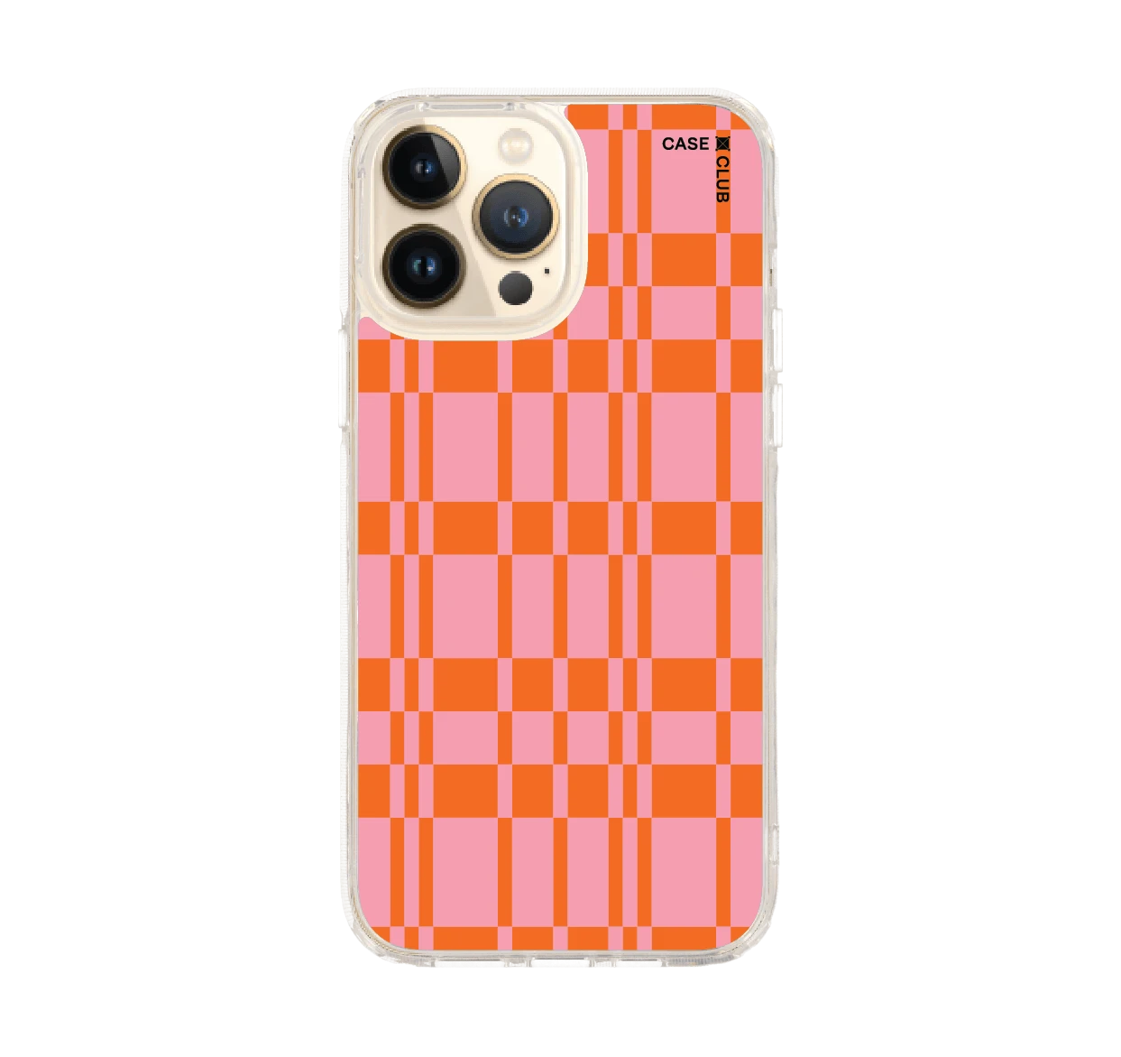 asymmetric pink & orange grid